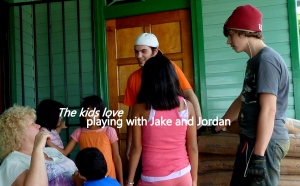 Jake and Jordan with the kids